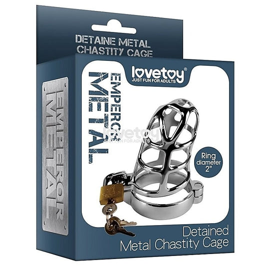 Detained Metal Chastity Cage by Lovetoy