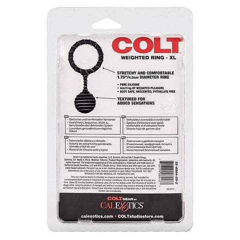 Colt Weighted Mens Pleasure Silicone Cock Ring