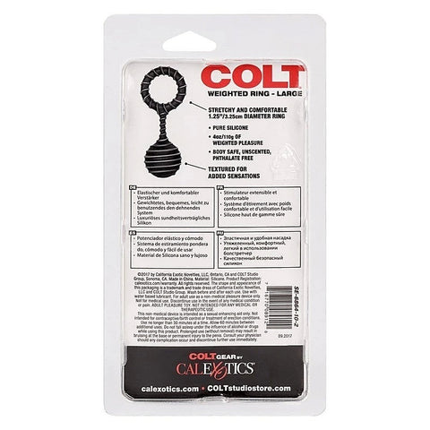 Colt Weighted Mens Pleasure Silicone Cock Ring