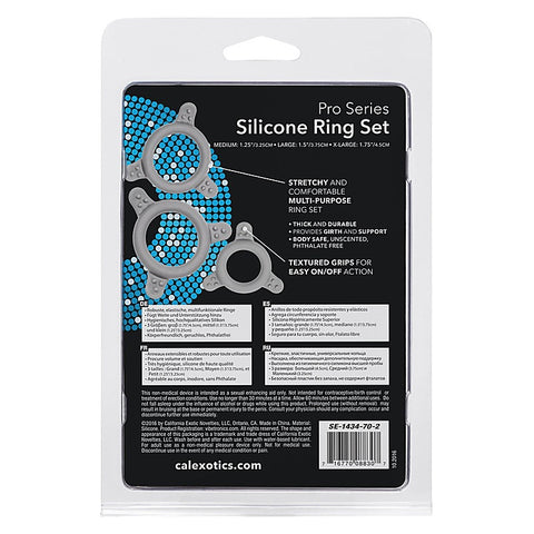 Pro Series Silicone Cock Ring Set by California Exotics
