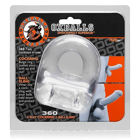 360 2-Way Cock Ring and Ball Sling by Oxballs