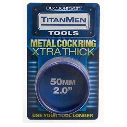 TitanMen Tools Xtra Thick Metal Cock Ring by Doc Johnson