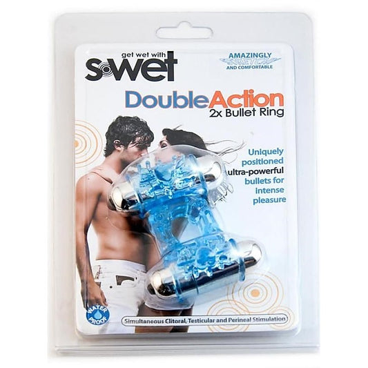 S-Wet Double Action Dual Bullet Cock Ring by Nu Sensuelle
