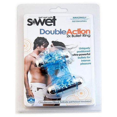 S-Wet Double Action Dual Bullet Cock Ring by Nu Sensuelle