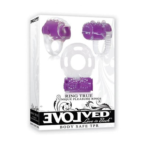 Cock Ring True 3 Unique Pleasure Cock Rings by Evolved
