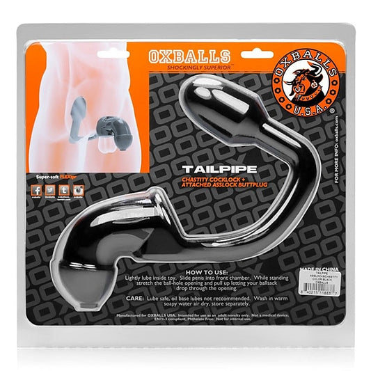 Tailpipe Chastity Cocklock Plus Asslock by Oxballs