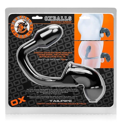 Tailpipe Chastity Cocklock Plus Asslock by Oxballs