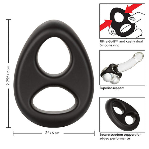 Ultra Soft Stretchy Dual Cock Ring by California Exotics