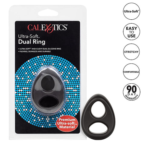 Ultra Soft Stretchy Dual Cock Ring by California Exotics