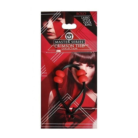 Master Series Crimson Tied Bolo Lasso Cock Ring by XR Brands