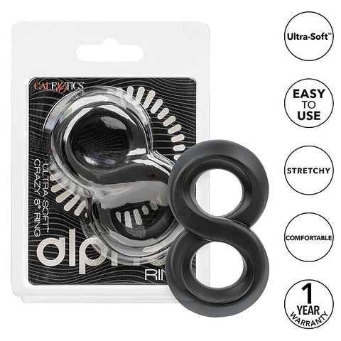 Alpha Ultra-Soft Crazy 8 Mens Cock Ring