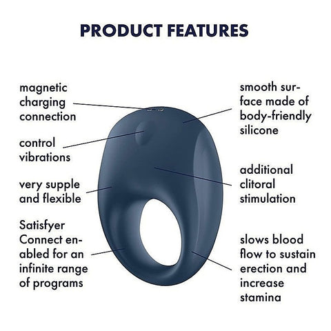Strong One App Connected Penis Ring Vibrator by Satisfyer