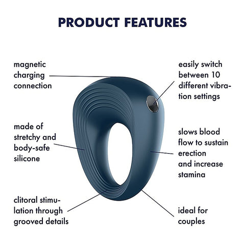 Power 10 Functions Vibrating Cock Ring by Satisfyer