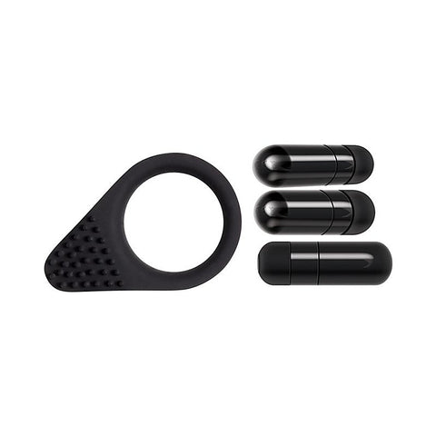 Black Knight Vibrating Cock Ring by Evolved