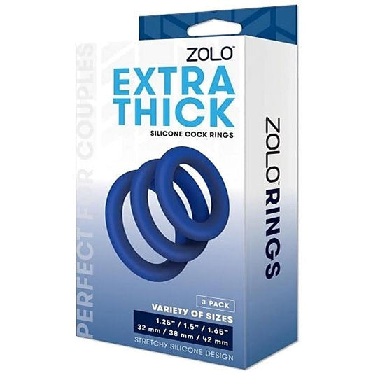 Solo Extra Thick Silicone Cock Ring 3 Pack by Xgen Products