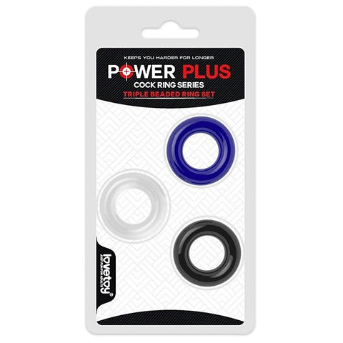 Power Plus Triple Donut Cock Ring Set by Lovetoy