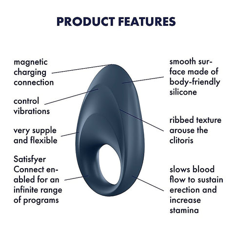 Mighty One App Controlled Vibrating Cock Ring by Satisfyer