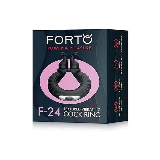 Forto F-24 Textured Vibrating Cock Ring by VVOLE LLC