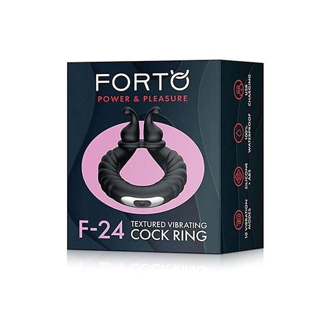Forto F-24 Textured Vibrating Cock Ring by VVOLE LLC