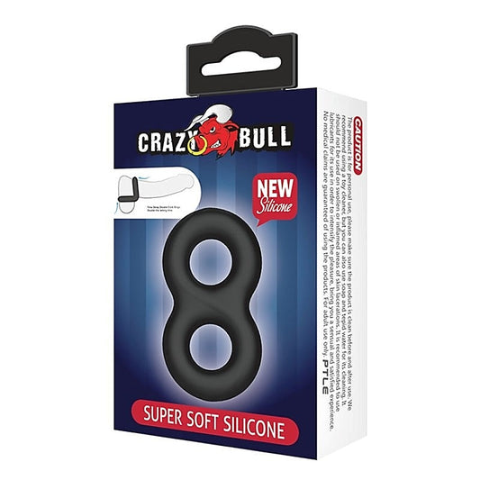 Crazy Bull Silicone Cock Ring Double by Baile
