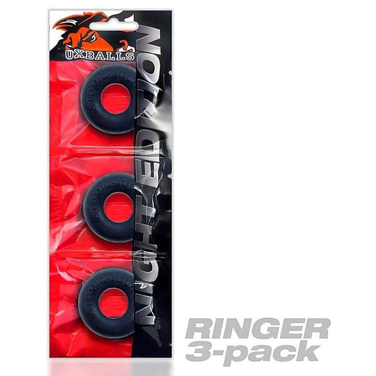 Ringer Cockring 3 Pack Special Edition Black by Oxballs