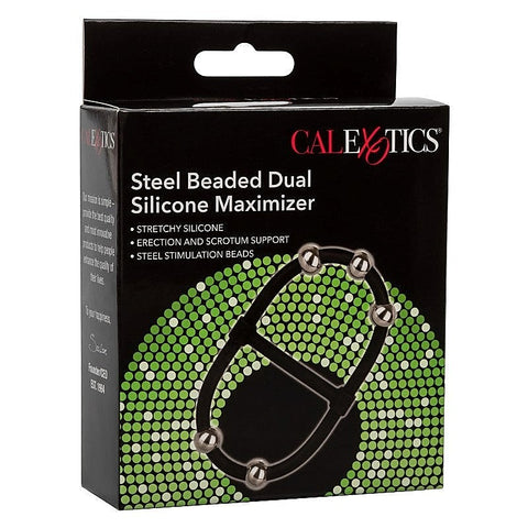 Steel Beaded Dual Silicone Maximizer Cock Ring
