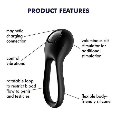 Majestic Duo Silicone Flexible Cock Ring by Satisfyer