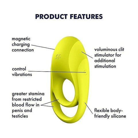 Duo Vibrating Silicone Cock Ring by Satisfyer