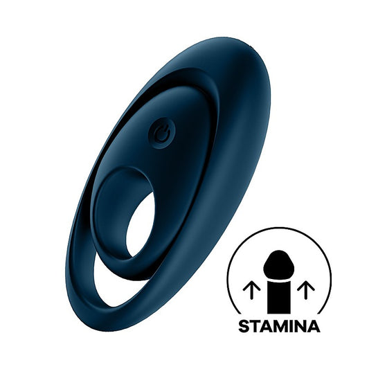 Glorious Duo Mens Vibrating Cock Ring by Satisfyer