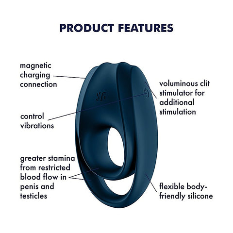 Incredible Duo 12 Functions Vibrating Cock Ring by Satisfyer
