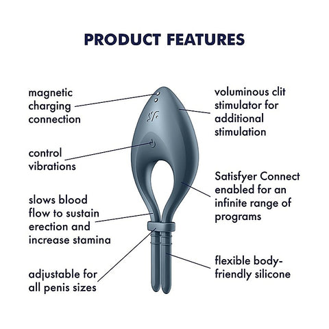 Bullseye App Controlled Adjustable Cock Ring by Satisfyer