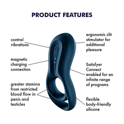 Epic Duo App Connected Vibrating Cock Ring By Satisfyer