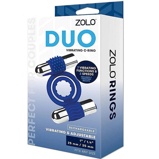 Zolo Duo Rechargeable Cock Ring by Xgen Products