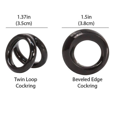 Double Loops Silicone Cockrings Set by Seven Creations