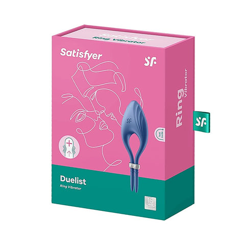 Duelist Silicone Vibrating Mens Cock Ring by Satisfyer