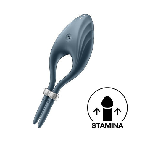 Duelist Silicone Vibrating Mens Cock Ring by Satisfyer
