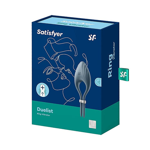 Duelist Silicone Vibrating Mens Cock Ring by Satisfyer