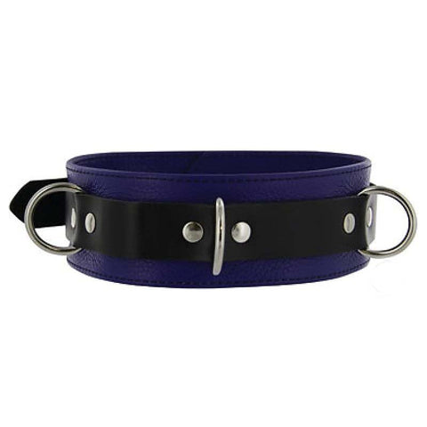 Purple Pleasures BDSM Collar with Studs O-Rings by BDStyle