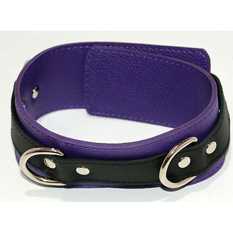 Purple Pleasures BDSM Collar with Studs O-Rings by BDStyle