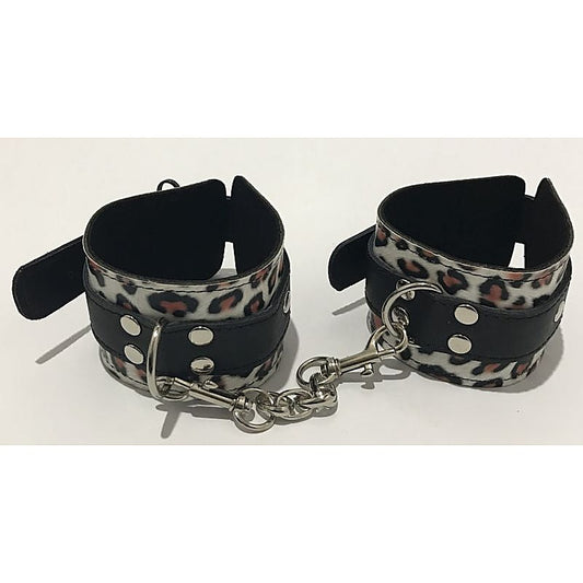 Wild Leopard Print Wrist Cuffs by Hell's Couture