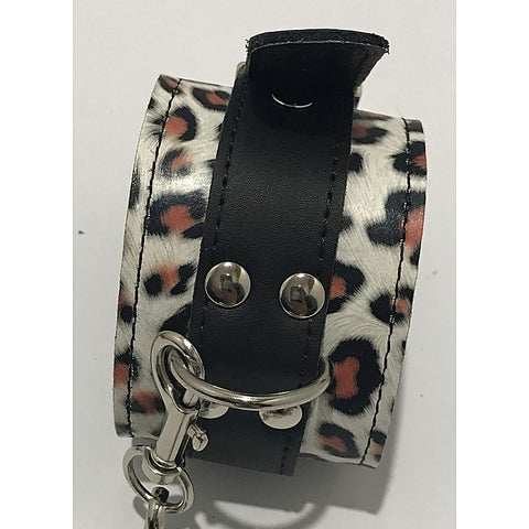 Wild Leopard Print Wrist Cuffs by Hell's Couture