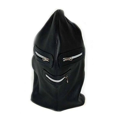 Zip It Leather BDSM Hood by Hell's Couture
