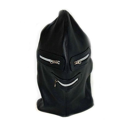 Zip It Leather BDSM Hood by Hell's Couture
