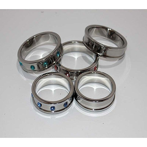 Deep Shallow Aqua Gemmed Cock Ring by Hell's Couture