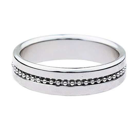 Silver Metal Cock Ring with Grooves by BDStyle