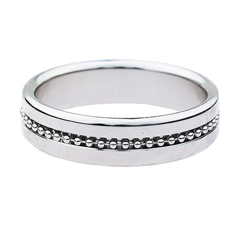 Silver Metal Cock Ring with Grooves by BDStyle