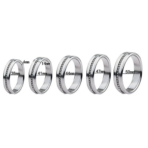 Silver Metal Cock Ring with Grooves by BDStyle