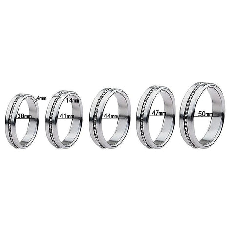 Golden Metal Cock Ring with Grooves by BDStyle