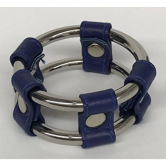 Plaintube Steel Double Cock Ring in Purple by Hell's Couture