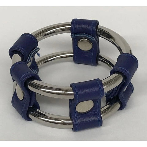 Plaintube Steel Double Cock Ring in Purple by Hell's Couture